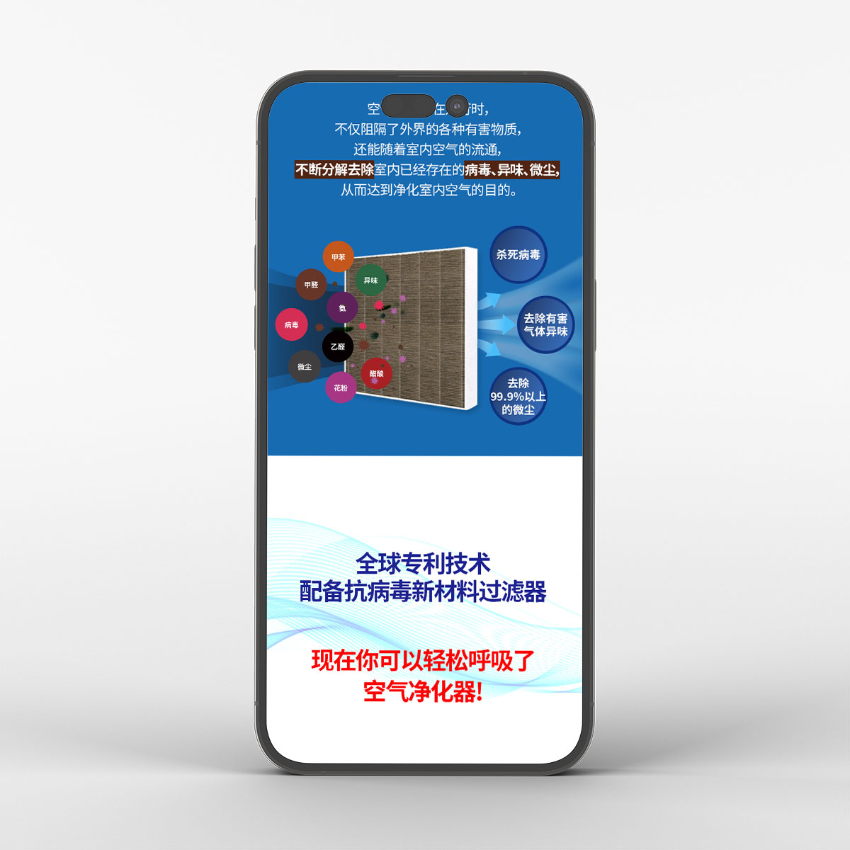 (주)블루인더스 공기청정기 필터 상세페이지 중국어 버전 작업